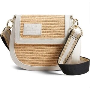 Ted Baker London Crossbody Bag White Leather Trim Staceli Vacation Beach Coastal